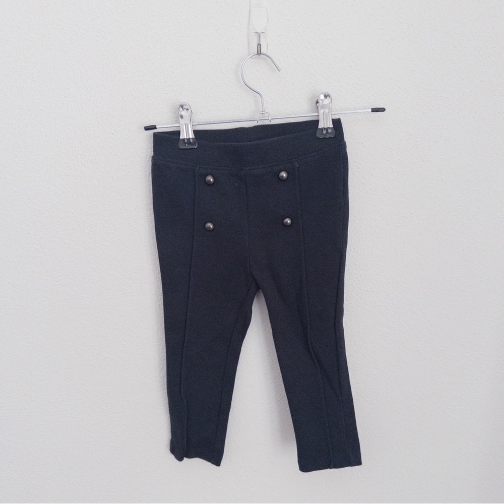 Faux button leggings